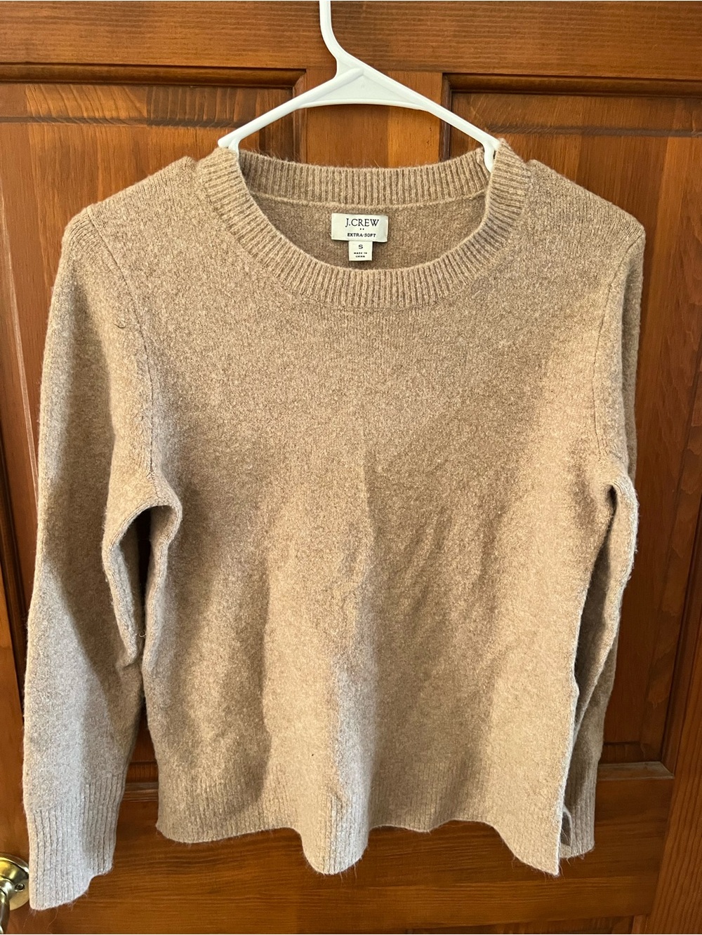 J. Crew Women's Crewneck Sweater in Light Tan